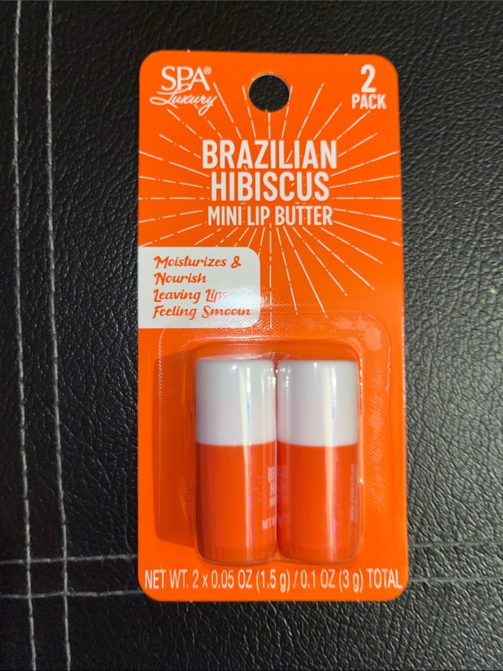 SPA Luxury Brazilian Hibiscus Mini Lip Butter - Orange & White (2 Pack)